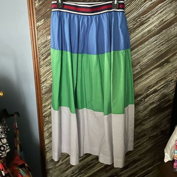 Maeve colorblocked poplin skirt - Picture 5 of 7